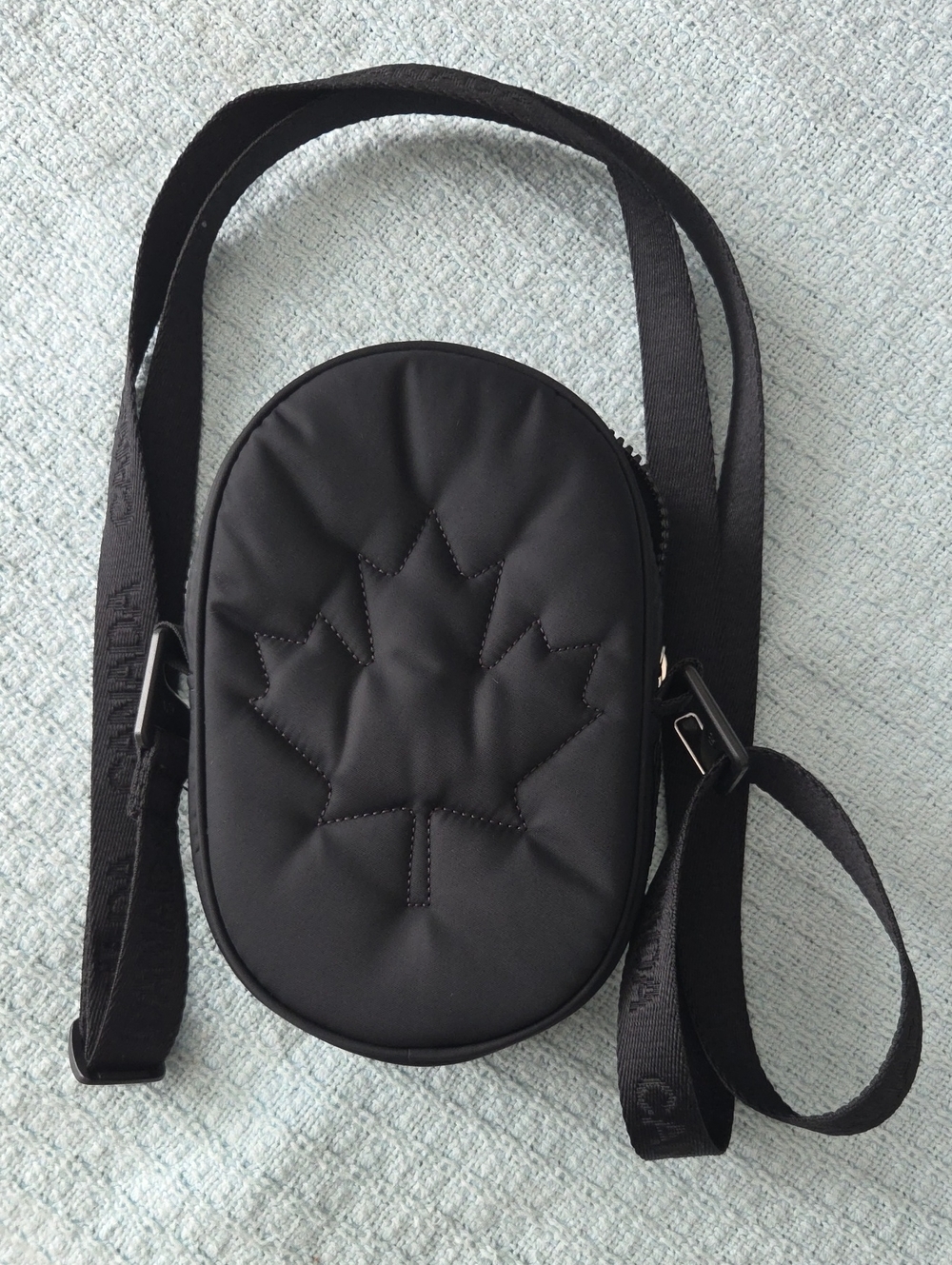 lululemon athletica Black Quilted Maple Leaf Crossbody Bag